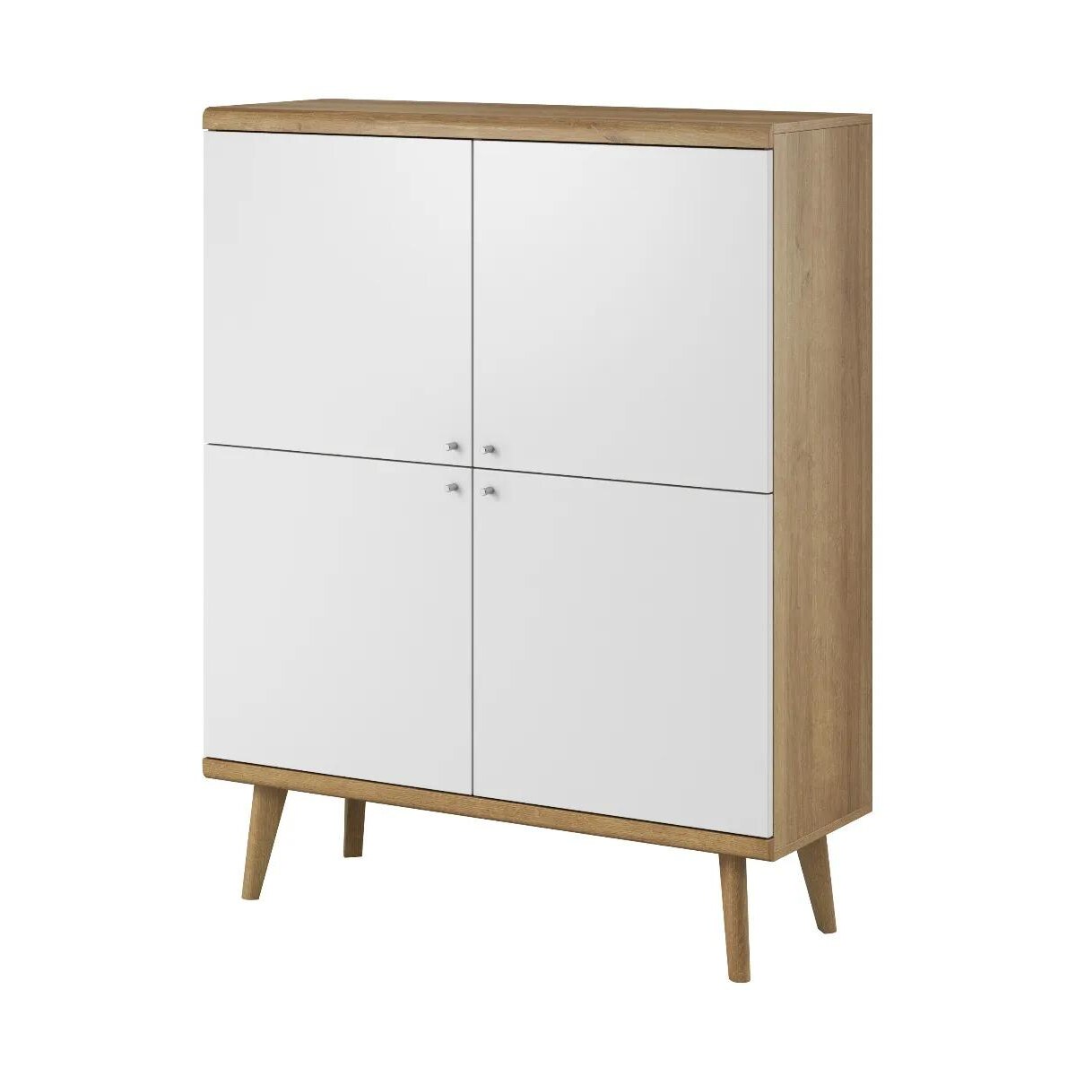 Komoda VIVIERA 4 110 dąb/biała