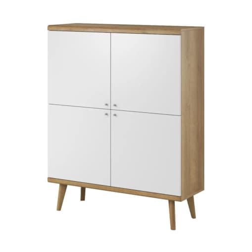 Komoda VIVIERA 4 110 dąb/biała