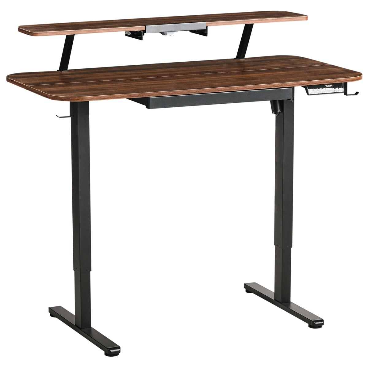 Biurko regulowane elektrycznie WILBANKS Brązowy/ czarny 120 cm 60 cm Z portem USB