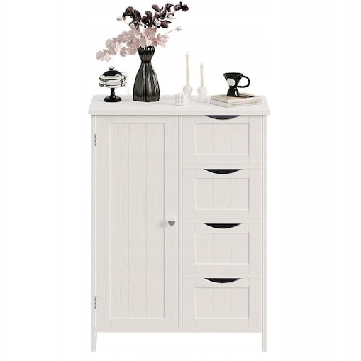 Szafka regał komoda łazienka przedpokój loft 3 szuflady biała wysoka 80 cm