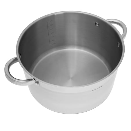 Garnek stalowy z pokrywką indukcja gaz 9.5L 28cm KLAUSBERG