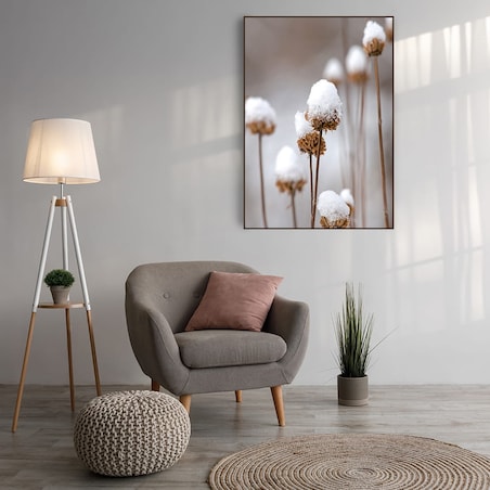 plakat flowers in snow 21x30 cm