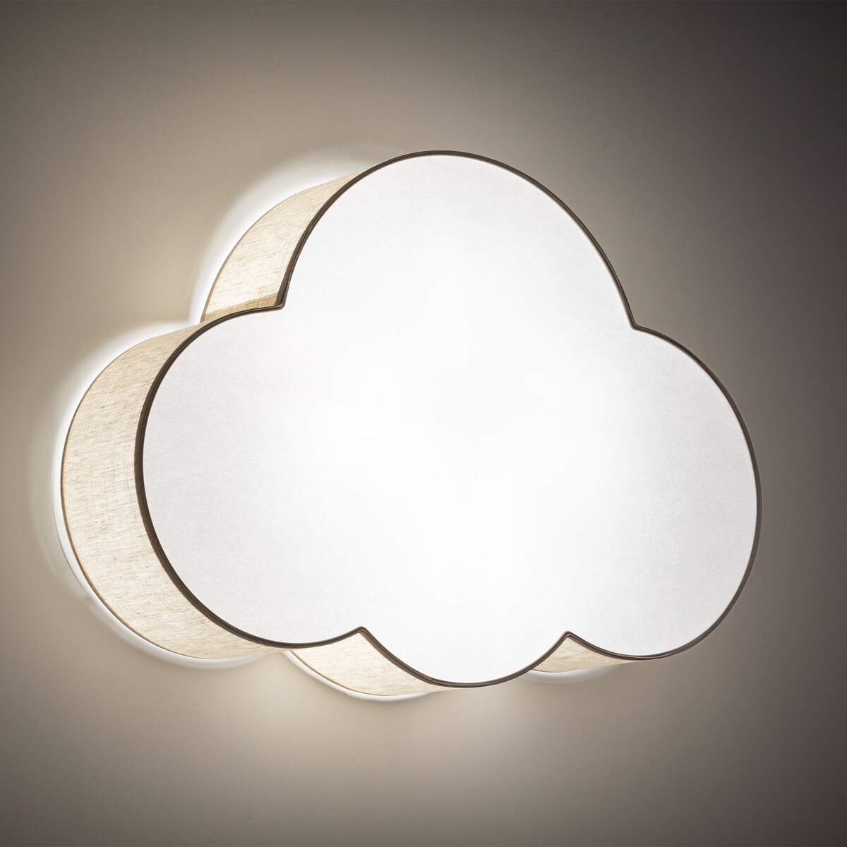 Lampa sufitowa TK Lighting CLOUD LINEN 4336, 4xE27, biel/len, nowoczesna do salonu i sypialni