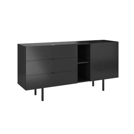 Czarna komoda z szufladami Skandica MYWAY / szer. 160 cm