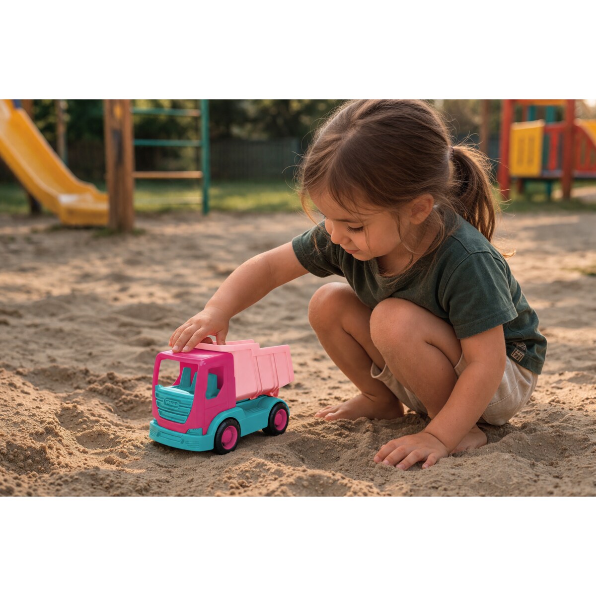 Tech Truck wywrotka różowa