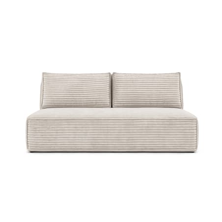 Kanapa Rozkładana z Funkcją Spania Sofa Dwuosobowa Do Salonu Beżowa MAVIA