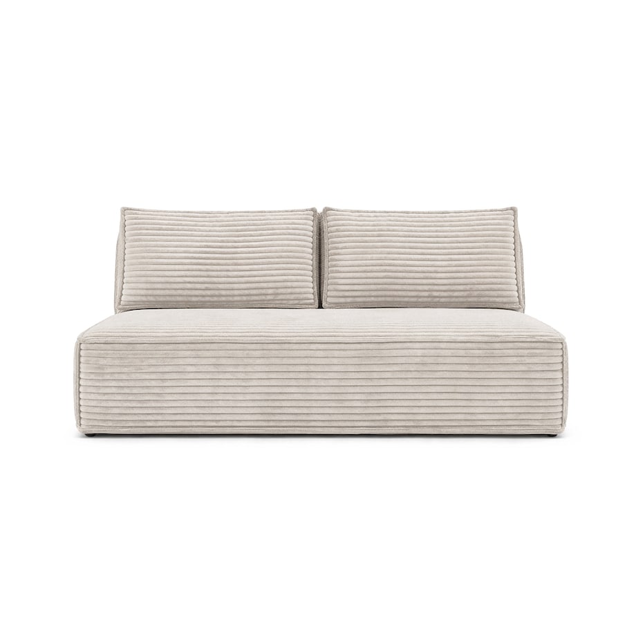 Kanapa Rozkładana z Funkcją Spania Sofa Dwuosobowa Do Salonu Beżowa MAVIA