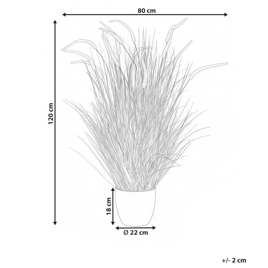 Sztuczna roślina BRISTLEGRASS 120 cm Pomarańczowy