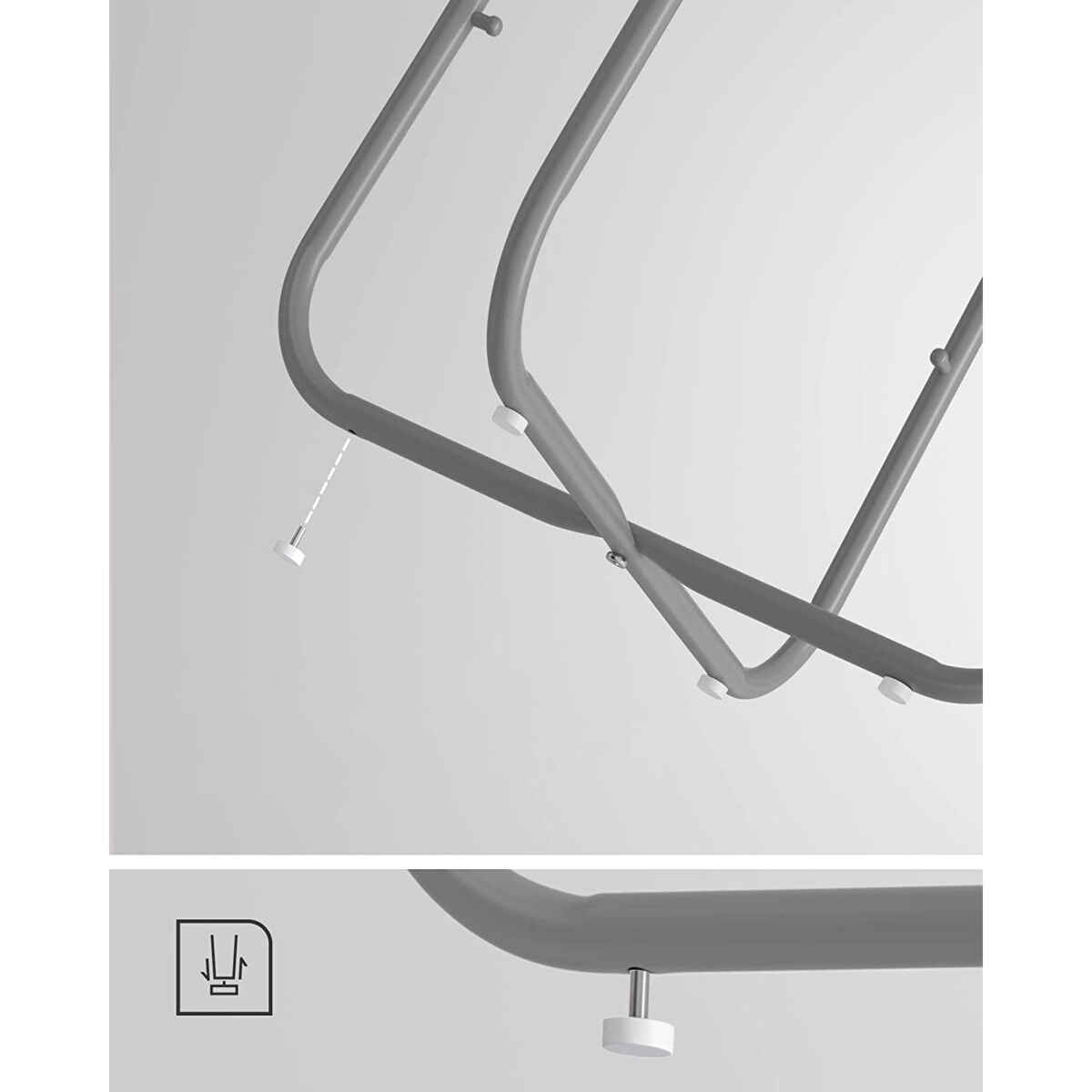 Stolik Szafka Nocna Kosz 45X50 Cm Cementowy Szary, Mleczna Biel