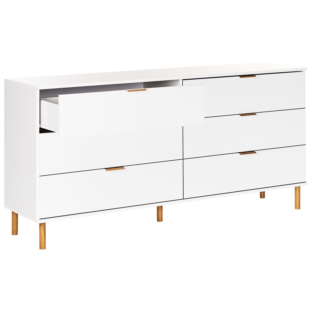 Komoda 6 szuflad WALPOLE Biały