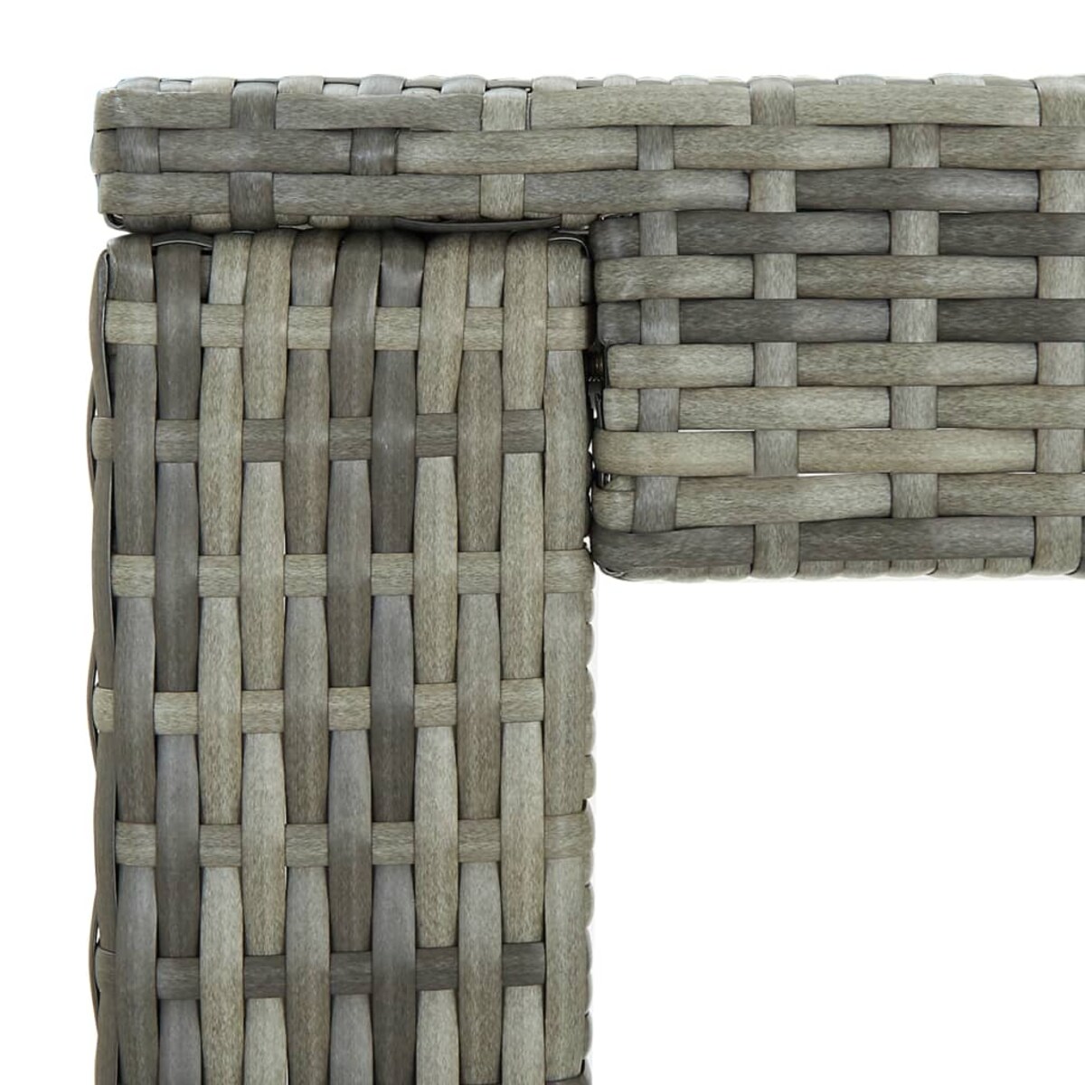 vidaXL Ogrodowy stolik barowy, szary, 60,5x60,5x110,5 cm, polirattan