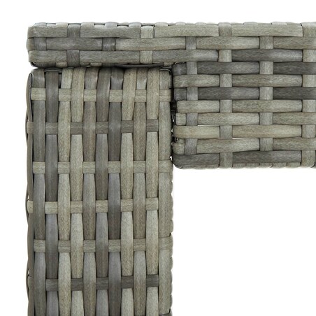 vidaXL Ogrodowy stolik barowy, szary, 60,5x60,5x110,5 cm, polirattan