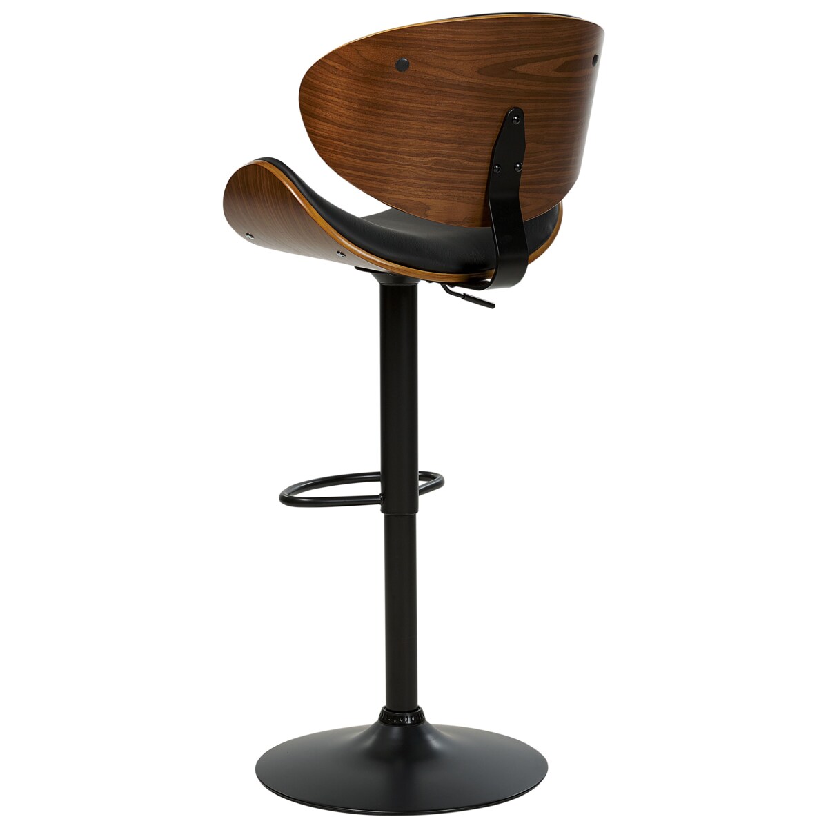 Zestaw 2 krzeseł barowych ROTTERDAM II Ekoskóra Obrotowy Czarny