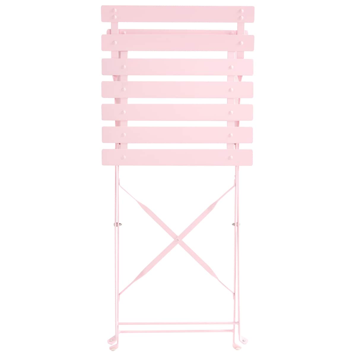 Zestaw ogrodowy dla 4 osób FIORI Składane Metal Pastelowy róż