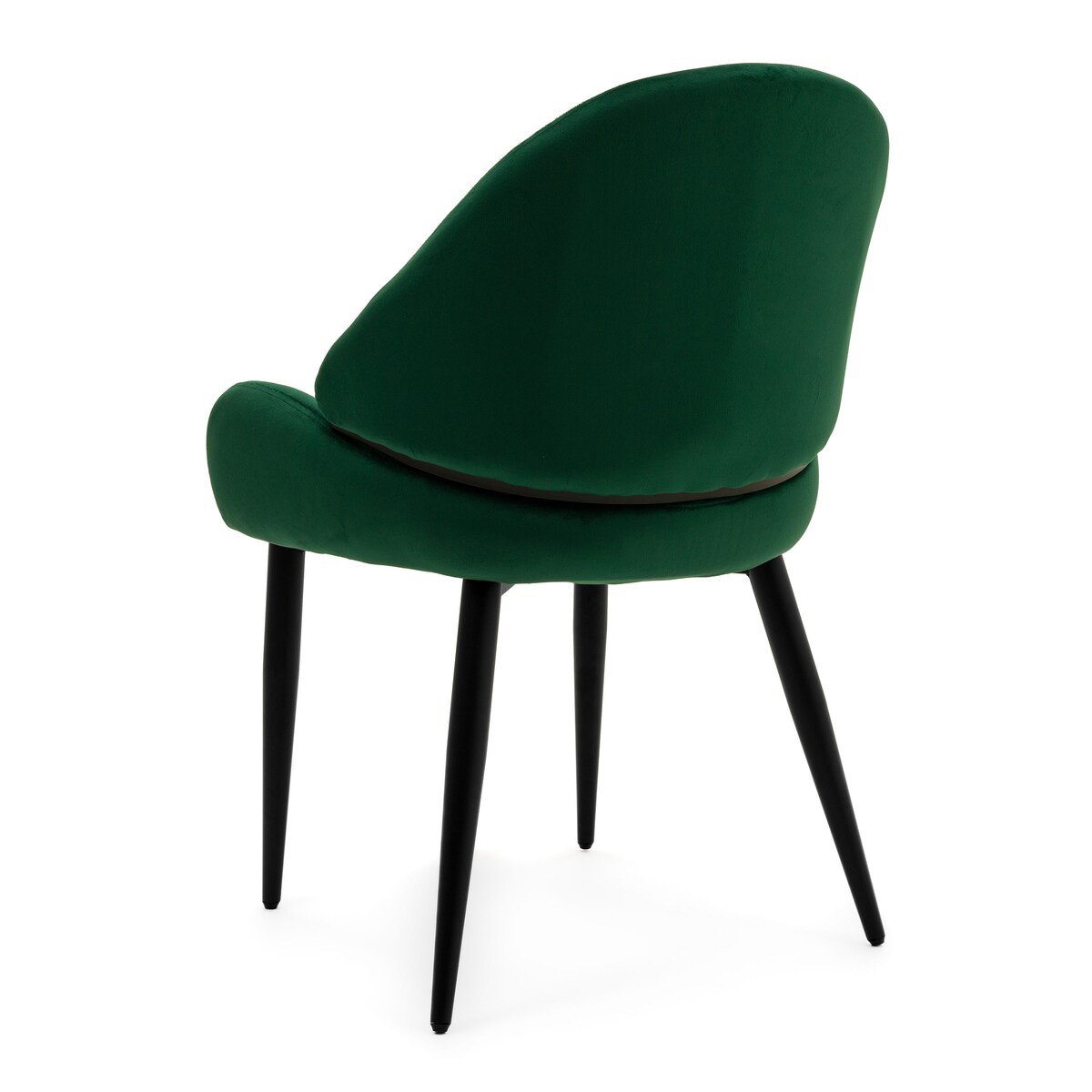 Krzesło tapicerowane welurowe do salonu BERGAMO zielone