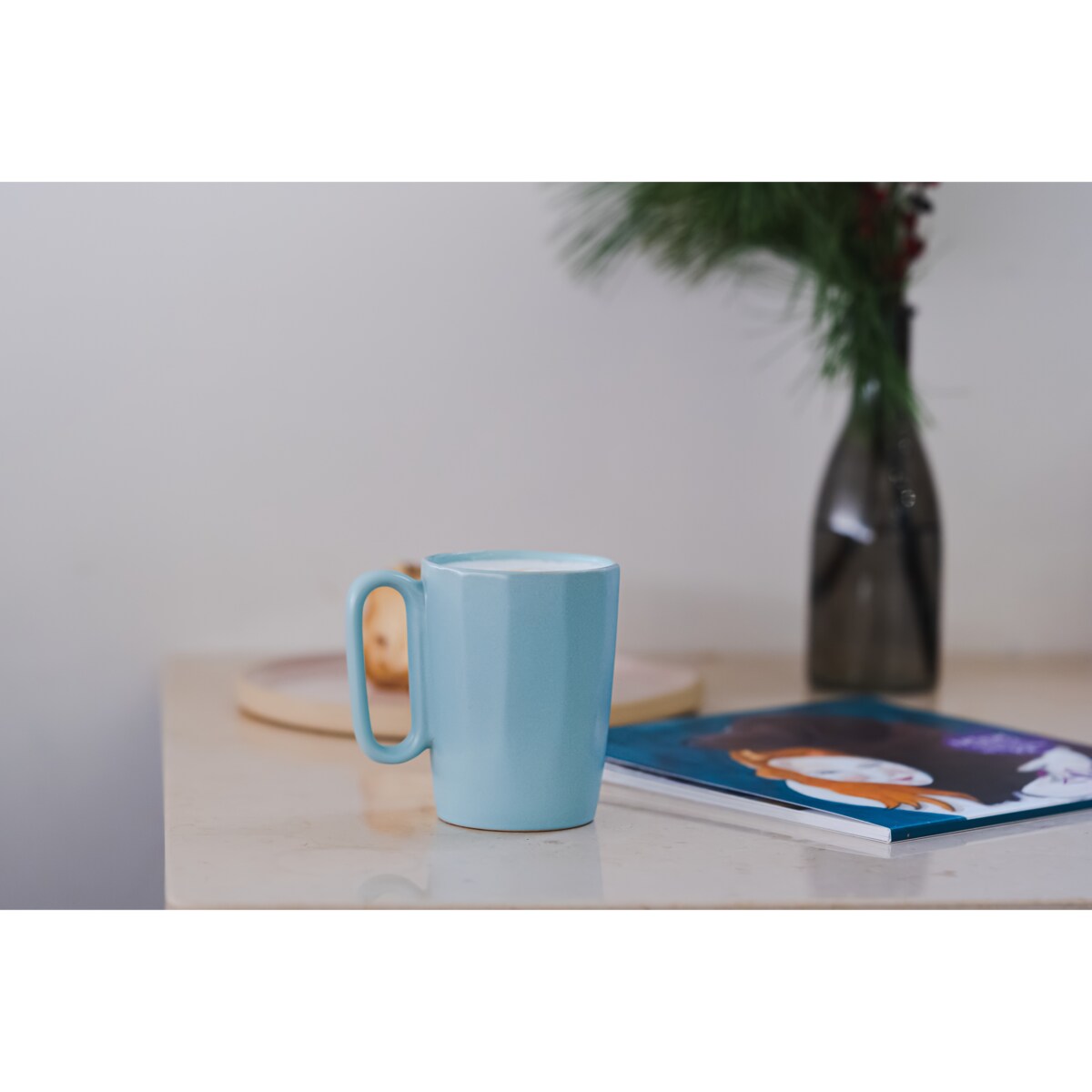 Dwa kubki ceramiczne z uszkiem 250 ml Fuori miętowe 30053
