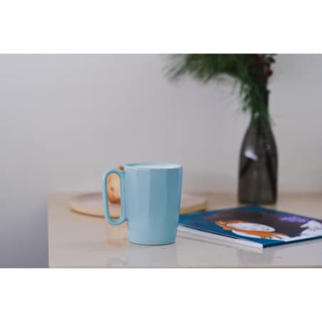 Dwa kubki ceramiczne z uszkiem 250 ml Fuori miętowe 30053