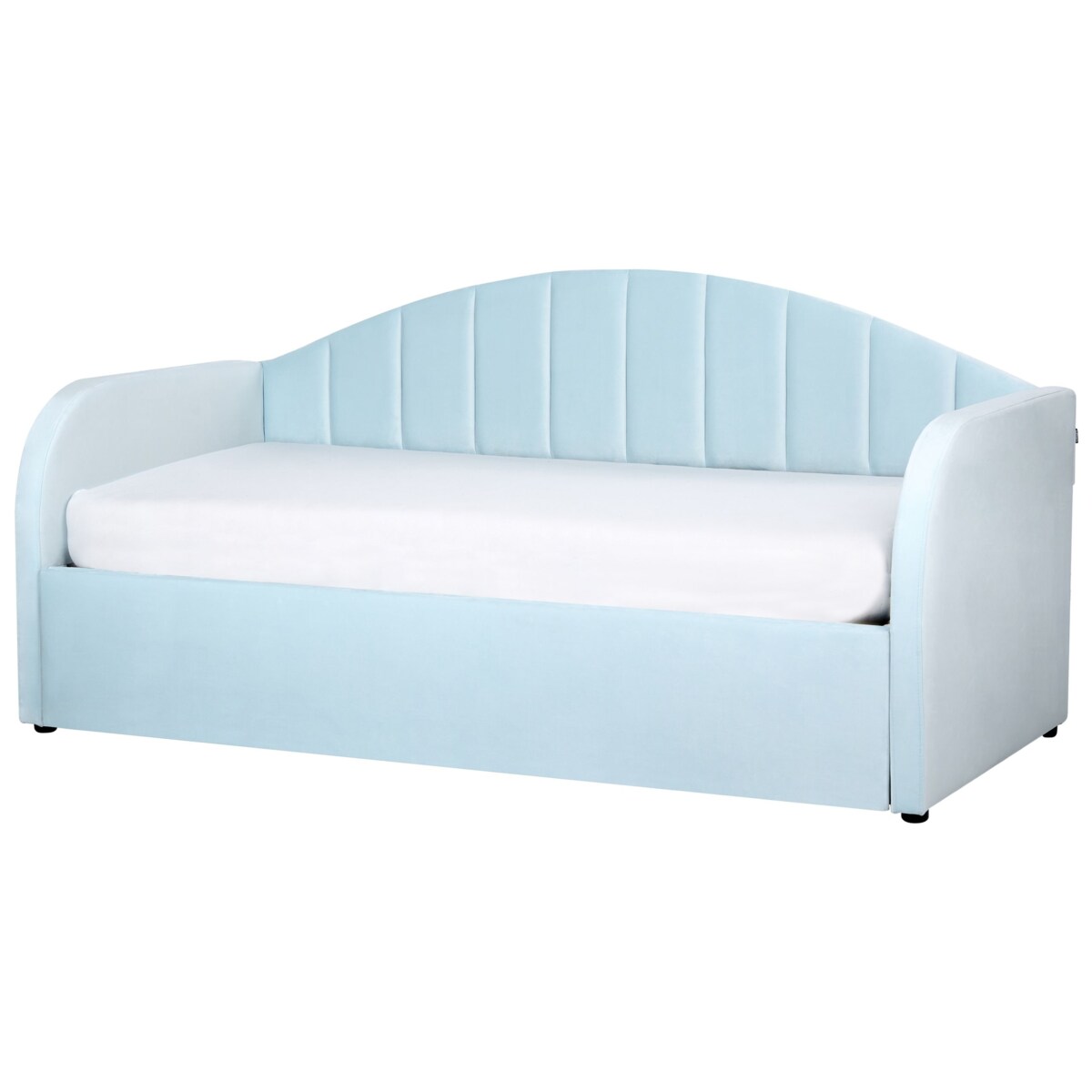 Łóżko wysuwane Welur EYBURIE 90 x 200 cm Błękitny