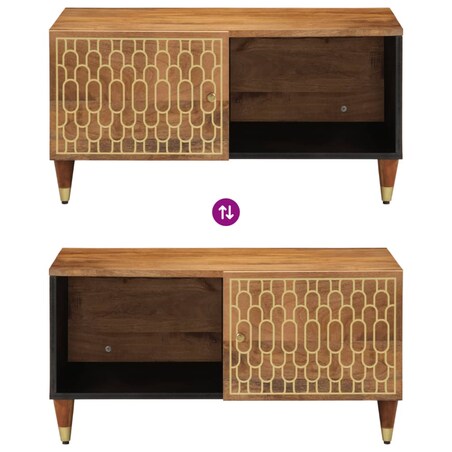 vidaXL Stolik kawowy, 80x50x40 cm, lite drewno mango