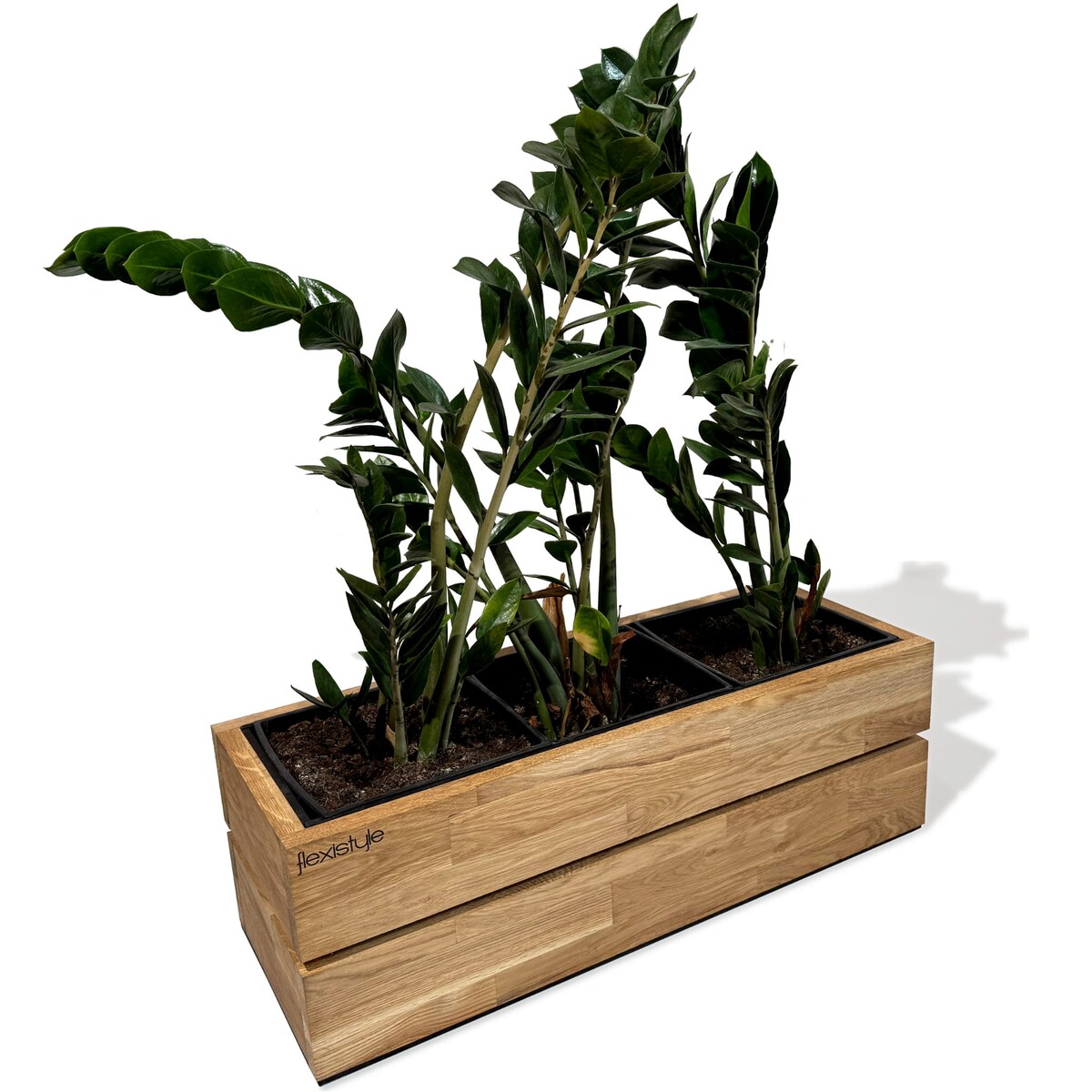 Donica drewniana dębowa na taras do salonu 60x20x20cm