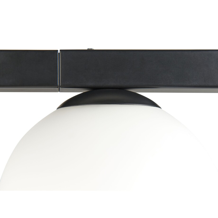 Lampa ścienna 2-punktowa metalowa z kwietnikiem czarna ISABELLA