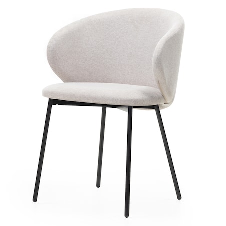 Krzesło tapicerowane jasnoszare/czarne nogi