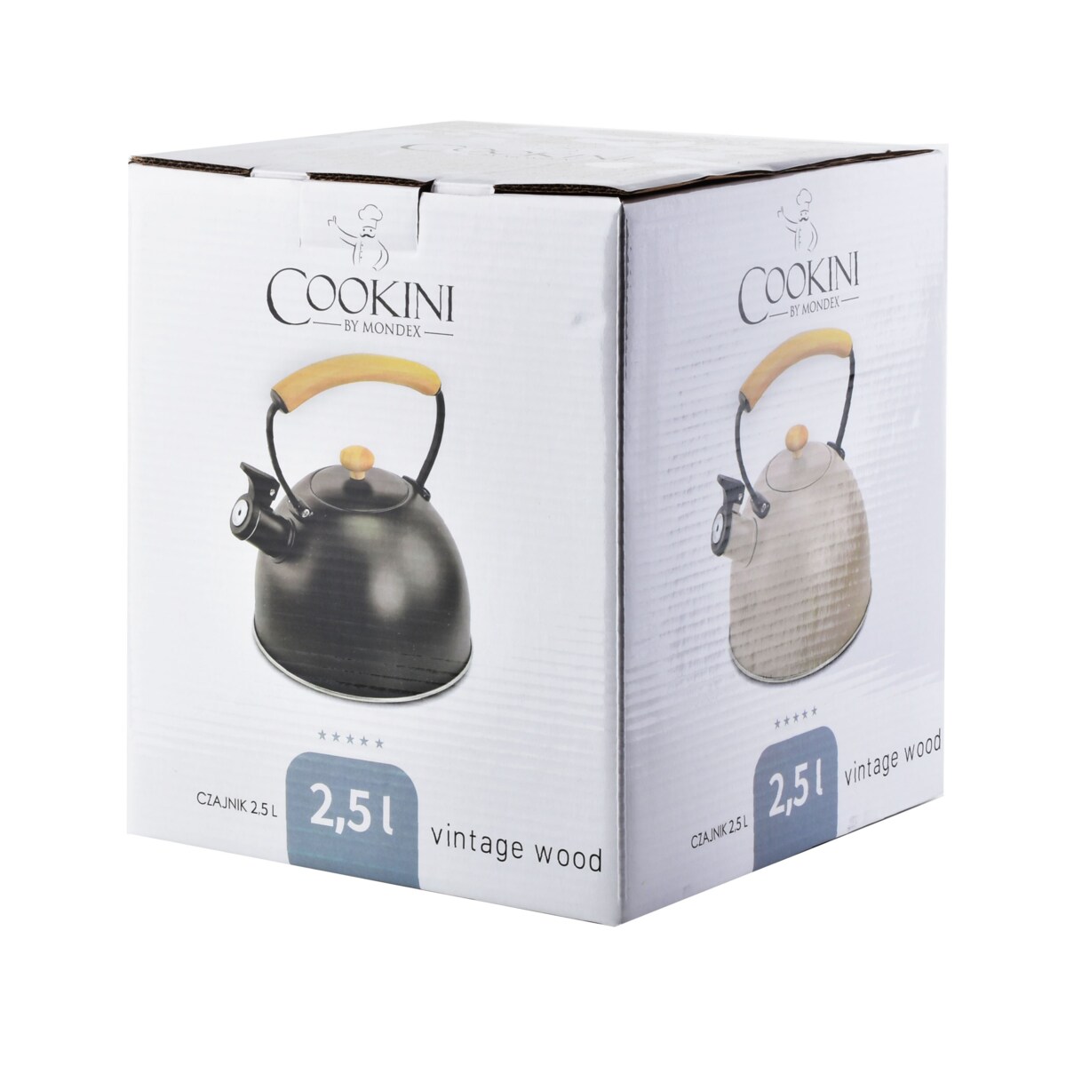 VINTAGE WOOD WHITE Czajnik 2,5L COOKINI