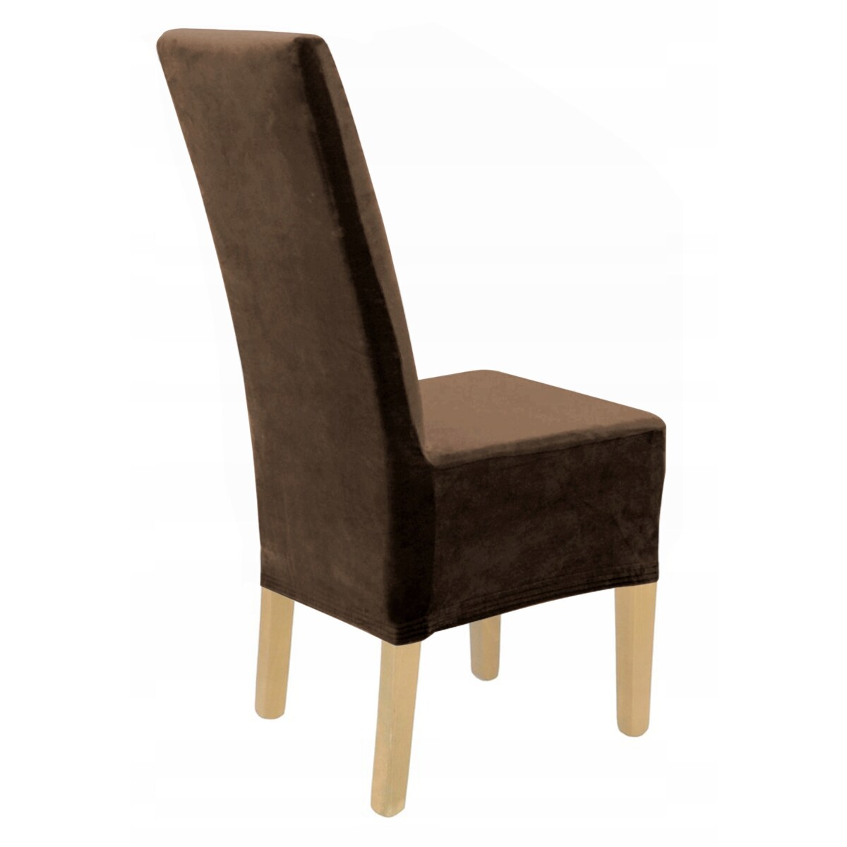 POKROWIEC NA KRZESŁO XXL KAKAOWY BRĄZ WELUR ELASTYCZNY [21RB]