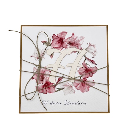 Wyjątkowa ręcznie robiona kartka życzenia na 77 urodziny - pomysł na prezent - najpiękniejsze życzenia od serca