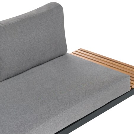 Sofa ogrodowa dla 2 osób FIVIZZANO Drewno akacjowe Ciemnoszary