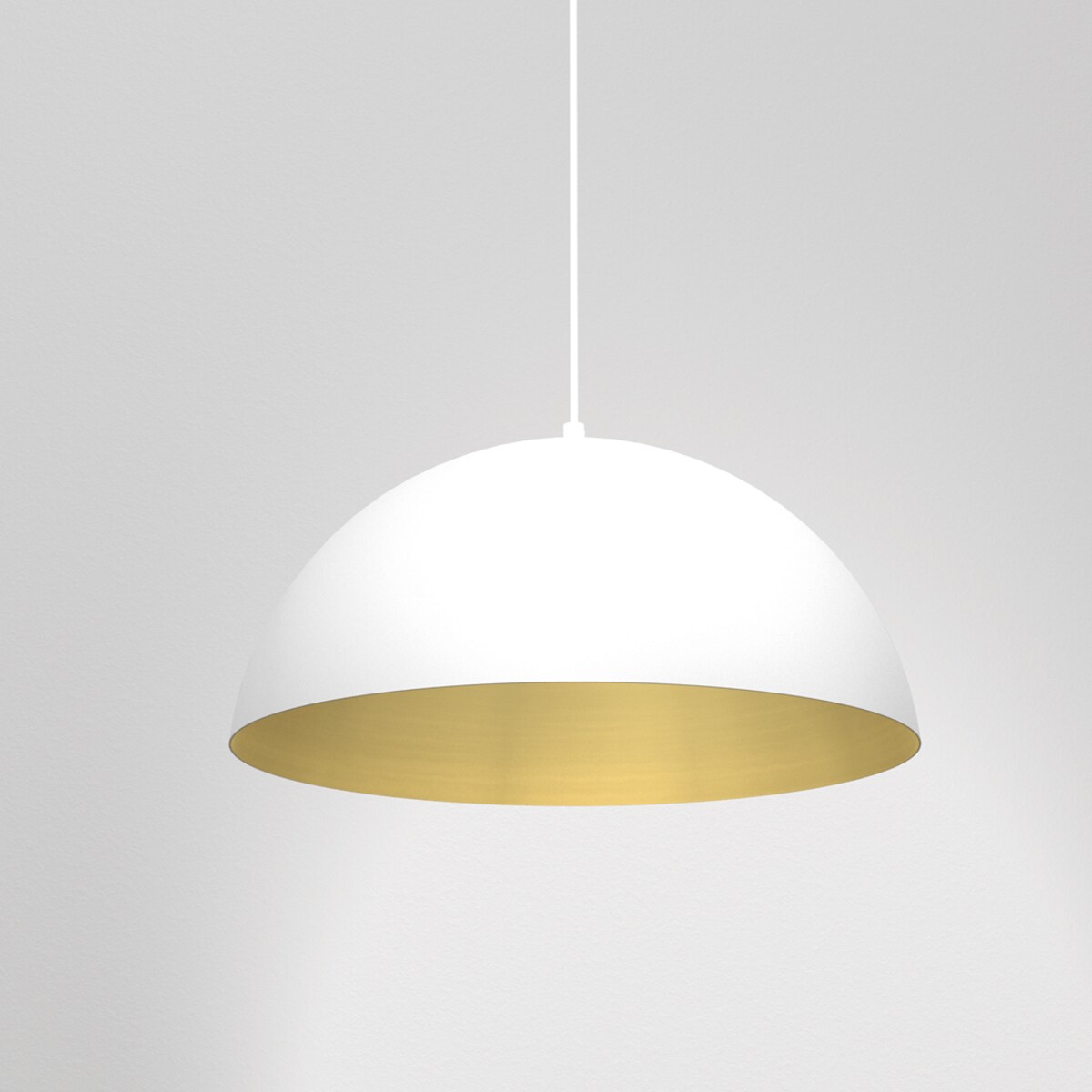 Skandynawska lampa wisząca Beta do przedpokoju biała złota