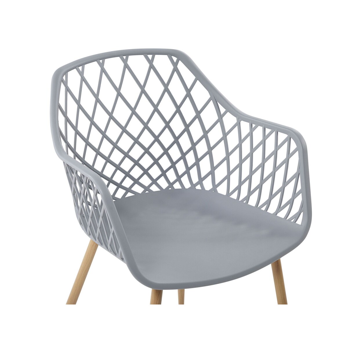 Zestaw 2 krzeseł do jadalni szary NASHUA