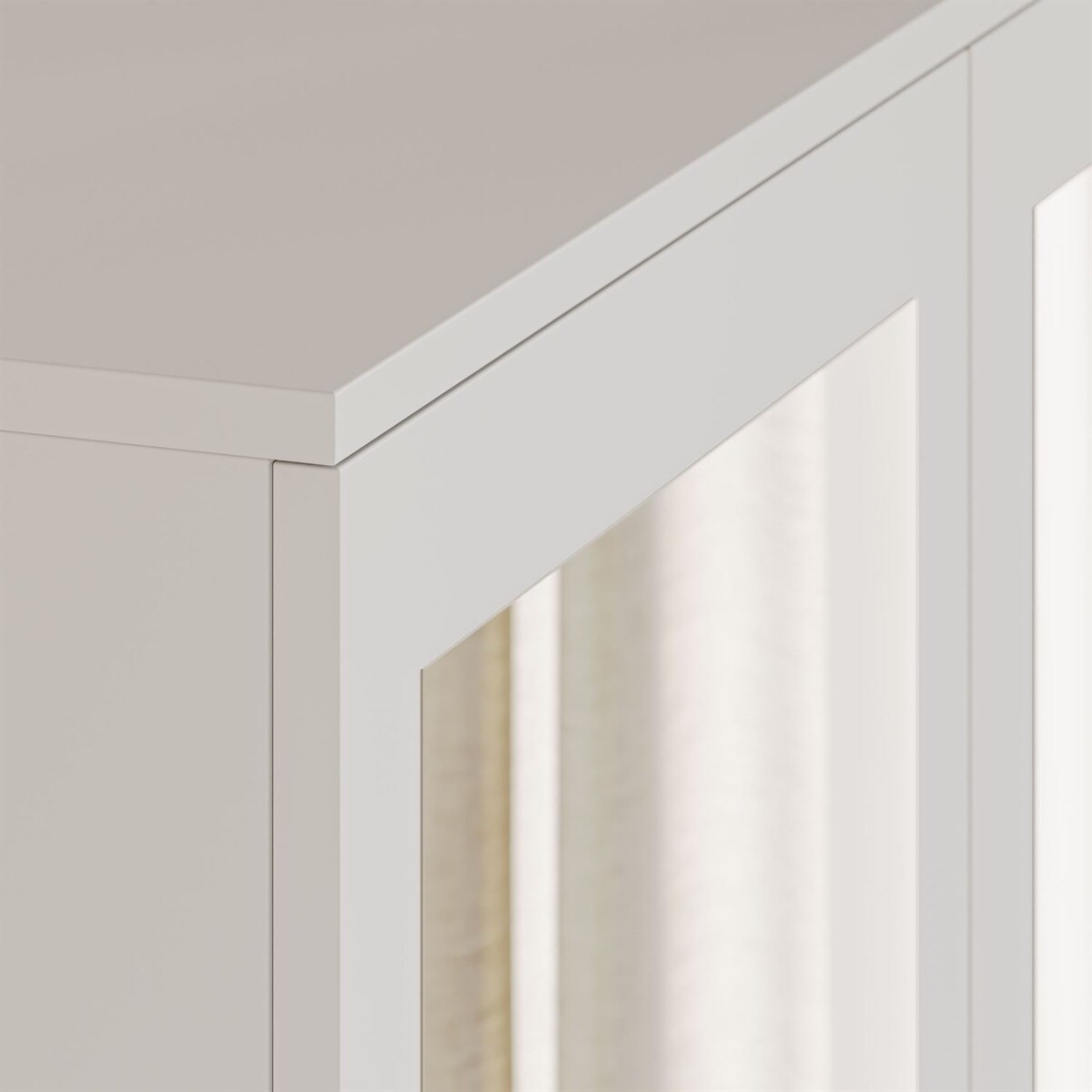 Dwudrzwiowa szafa HANA SS-90 z lustrem, biała