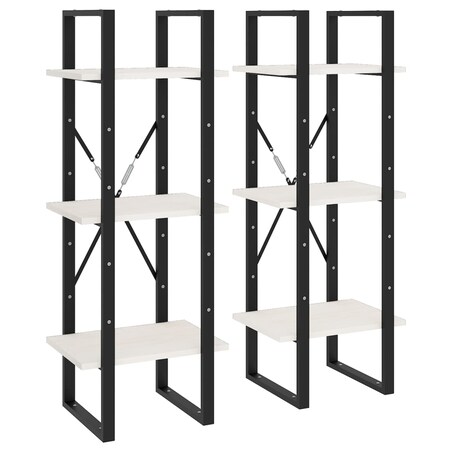 vidaXL Wysoki regał, biały, 40x30x210 cm, lite drewno sosnowe