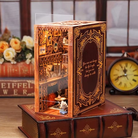 Miniaturowy domek Book Nook - Klimatyczna księgarnia - CuteBee