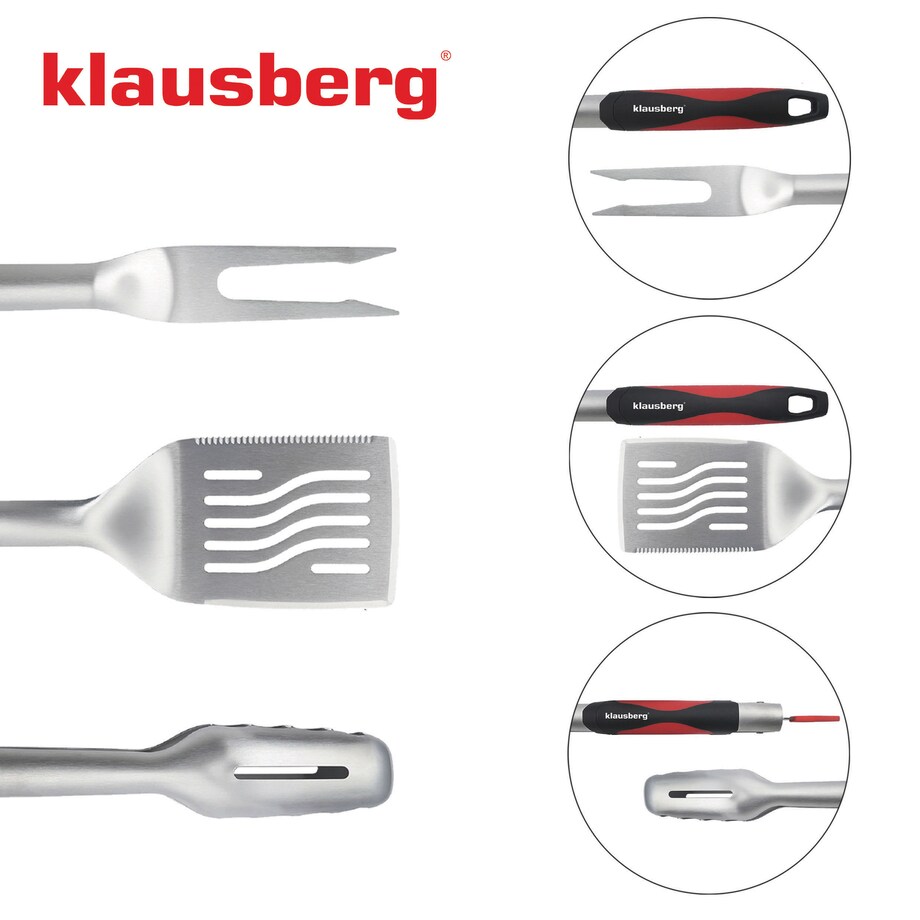Zestaw przyborów do grilla 3 elementy narzędzia do grillowania KLAUSBERG