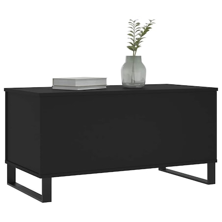 vidaXL Stolik kawowy, czarny, 90x44,5x45 cm, materiał drewnopochodny