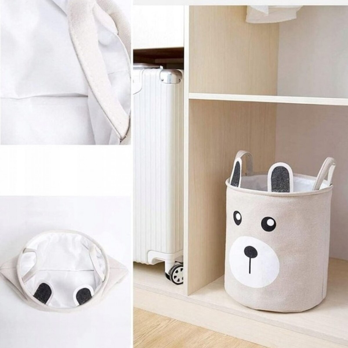 Organizer, pojemnik na zabawki, kosz na pranie MIS 40 x 33 cm beż 43L OR110