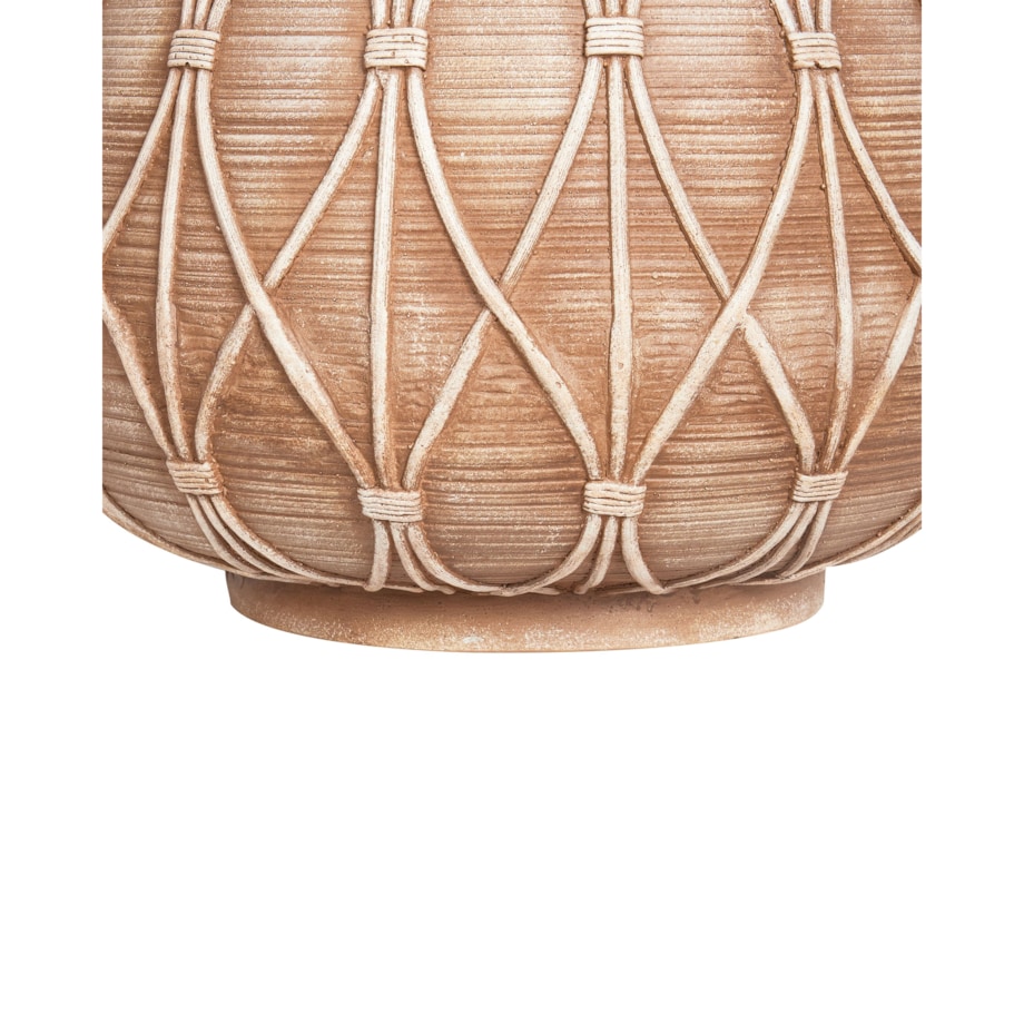 Wazon na kwiaty DOMOKOS Tlenek magnezu 38 cm Jasnobrązowy