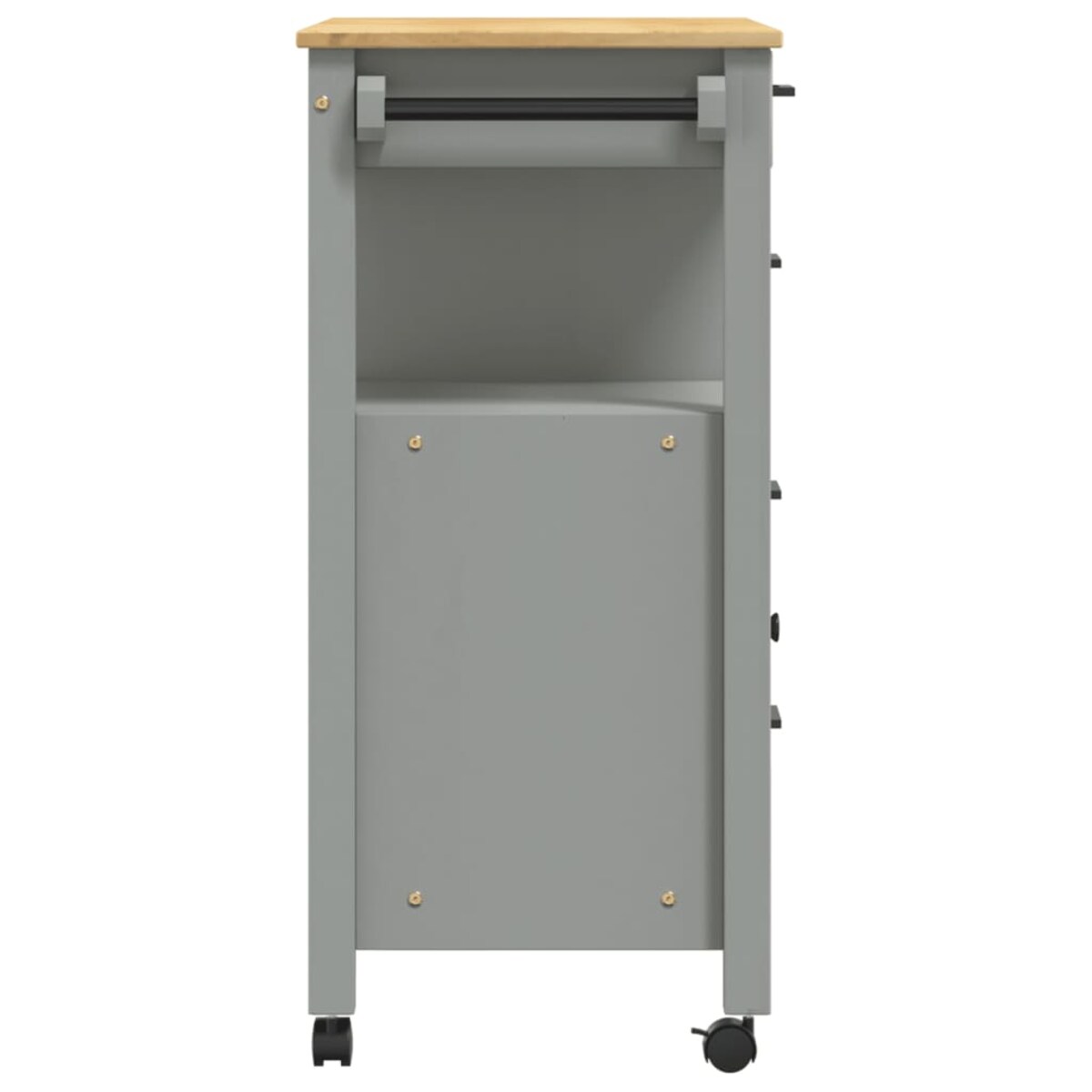 vidaXL Wózek kuchenny MONZA, 84x40x88,5 cm, lite drewno sosnowe