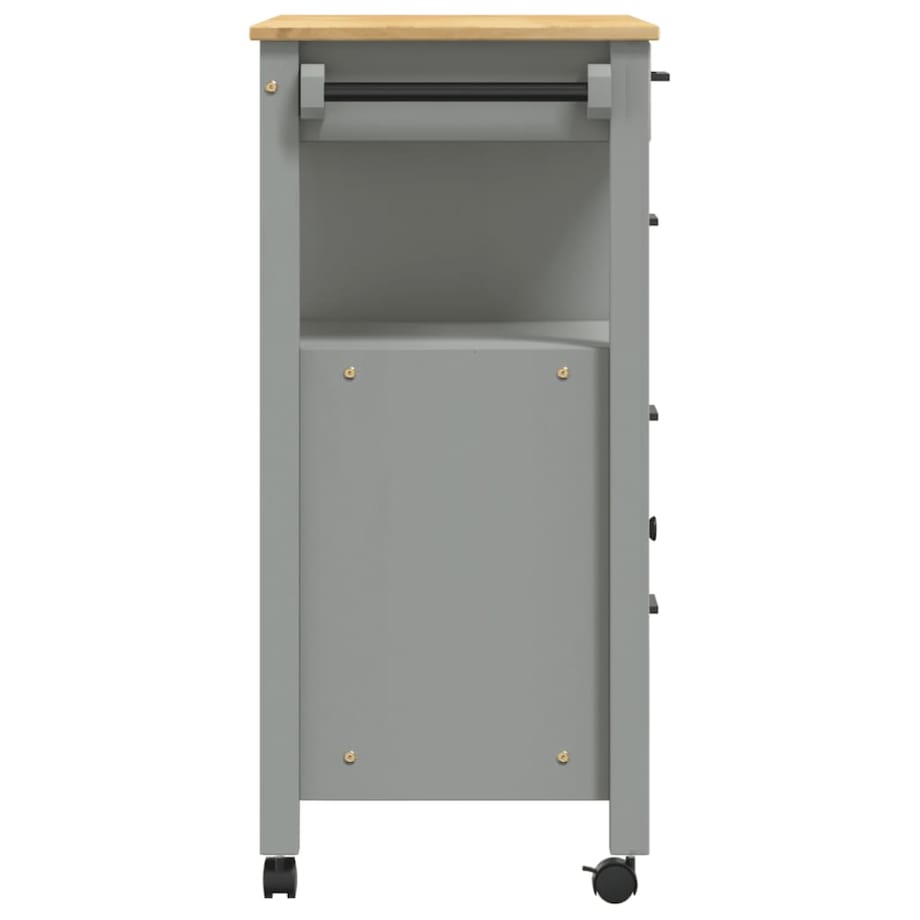 vidaXL Wózek kuchenny MONZA, 84x40x88,5 cm, lite drewno sosnowe