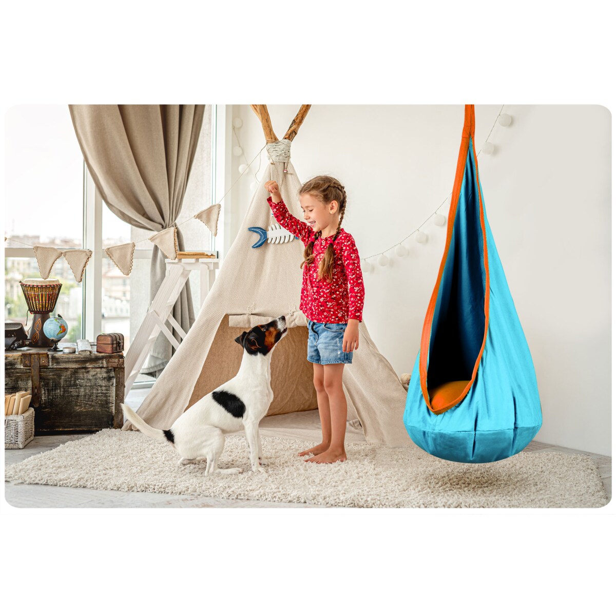 Kokon huśtawka bujak fotel wiszący dla dzieci Neo-Sport