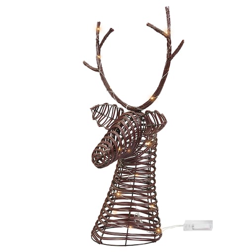 Dekoracja świąteczna LED DYBESO Renifer 60 cm Ciemnobrązowy