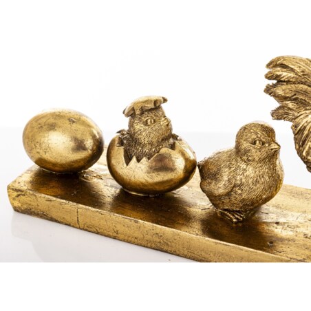 Dekoracja - złota kurnikowa RODZINA 21,5x33x7 cm small