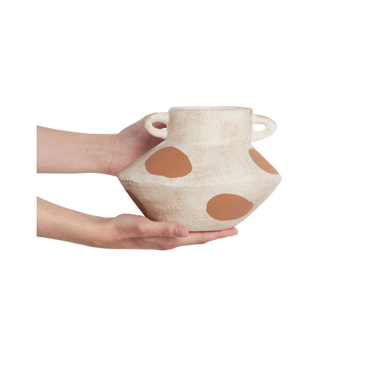 Kamionka Wazon na kwiaty 19 cm Beżowy Brązowy ALOSIDAE