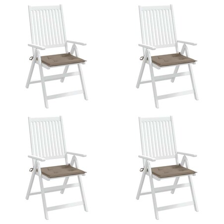 vidaXL Poduszki na krzesła ogrodowe, 4 szt., taupe, 50x50x4 cm