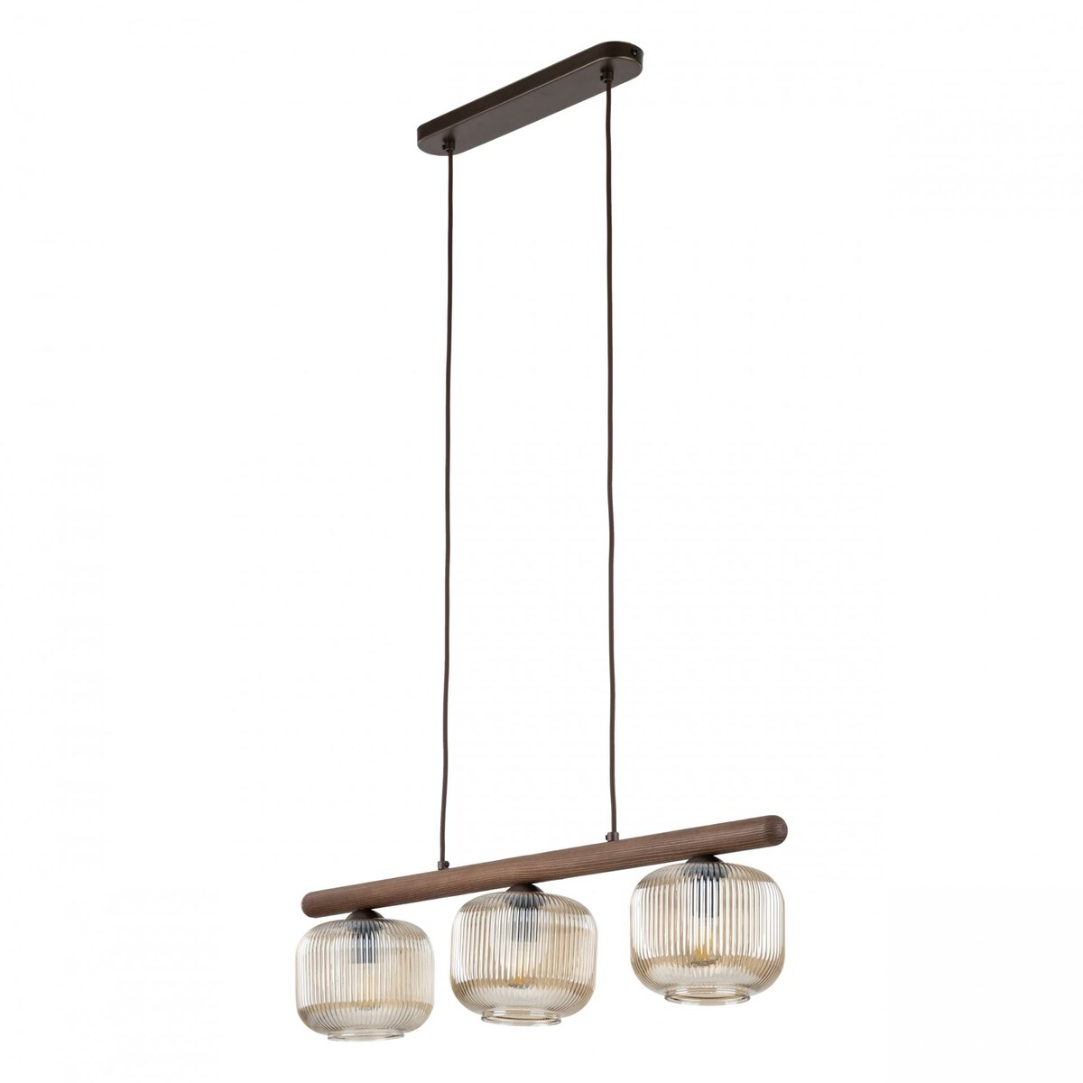 Lampa wisząca TK Lighting SALVIA BROWN 11069 brązowo-koniakowa 3xE14 regulowana wysokość