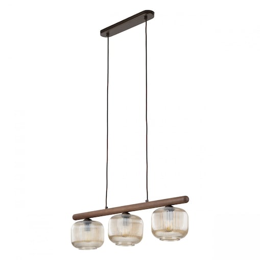 Lampa wisząca TK Lighting SALVIA BROWN 11069 brązowo-koniakowa 3xE14 regulowana wysokość