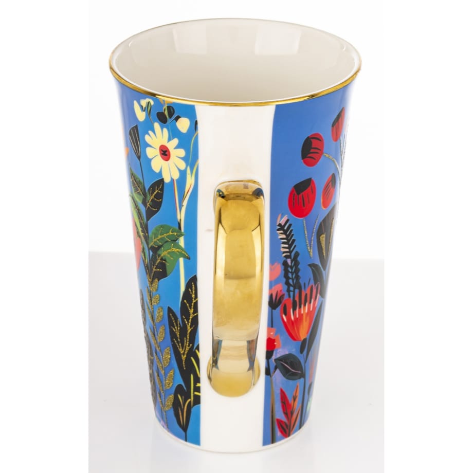 Kubek porcelanowy 700 ml BLUMEN 17x15x10 cm niebieski