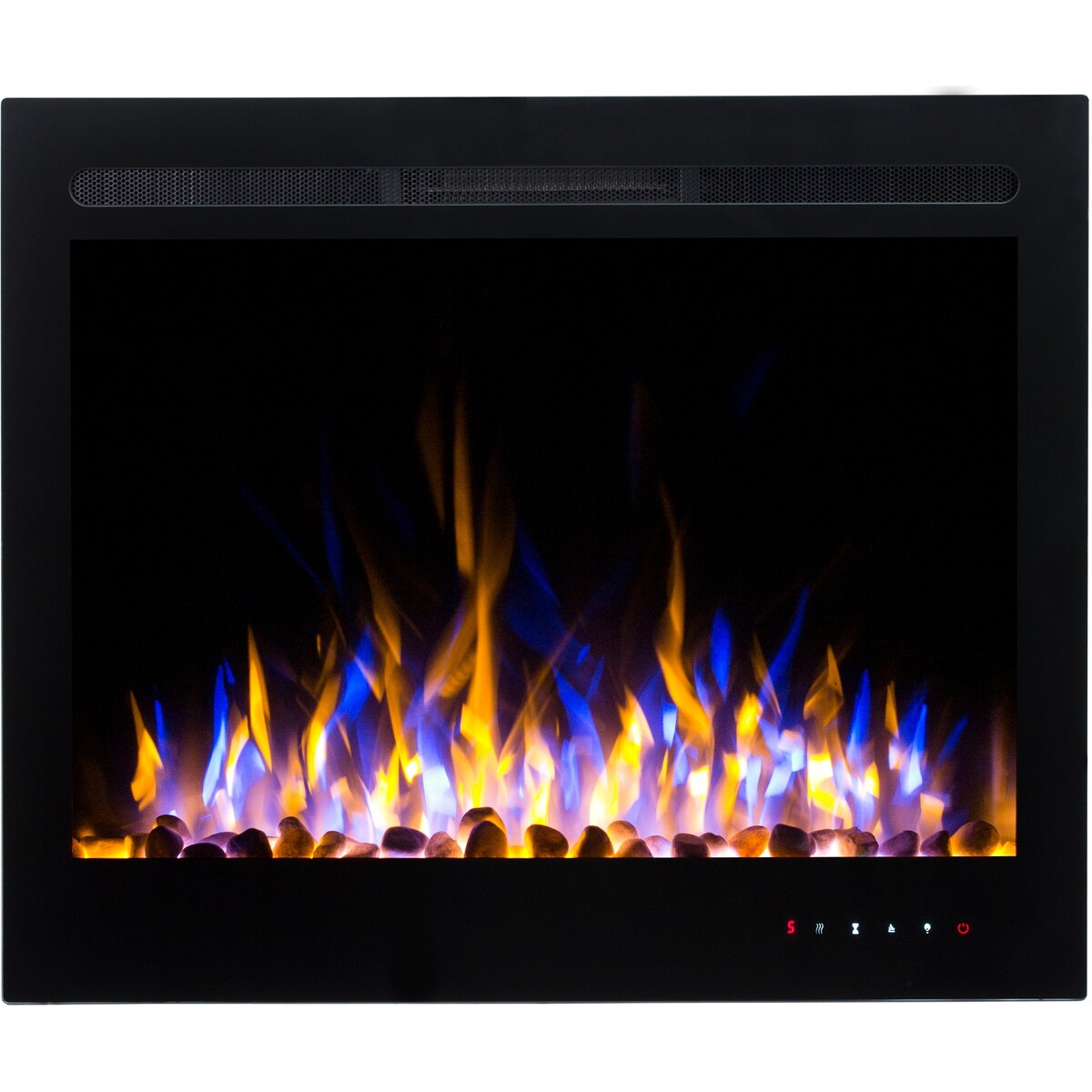 Kominek elektryczny AFLAMO Majestic 39 - ścienny i do zabudowy - 77x63x14 cm - kominek LED z funkcją grzania 750/1500 W